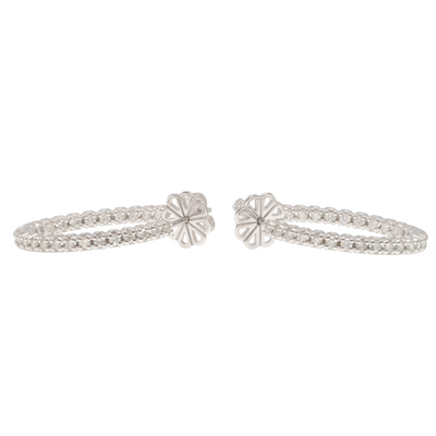 18ct White Gold Diamond Hoop Earrings