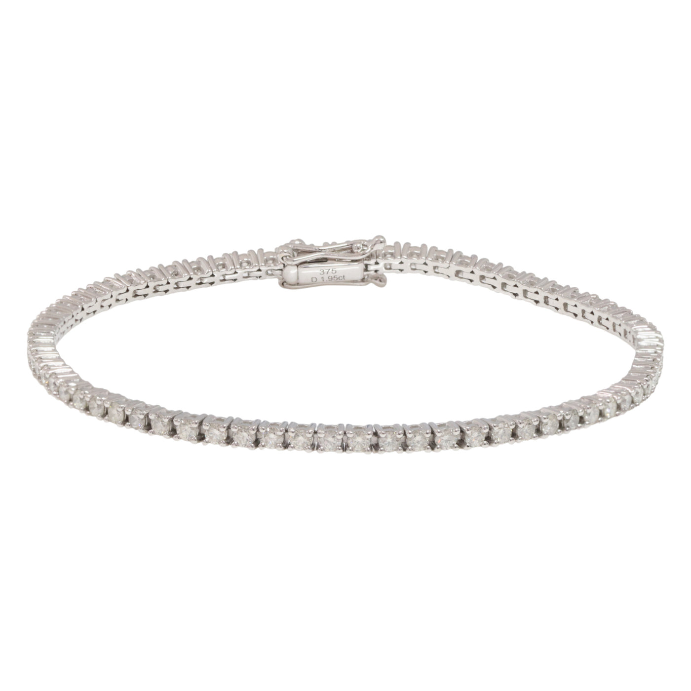 1.97ct Natural Diamond Bracelet in 9k white gold