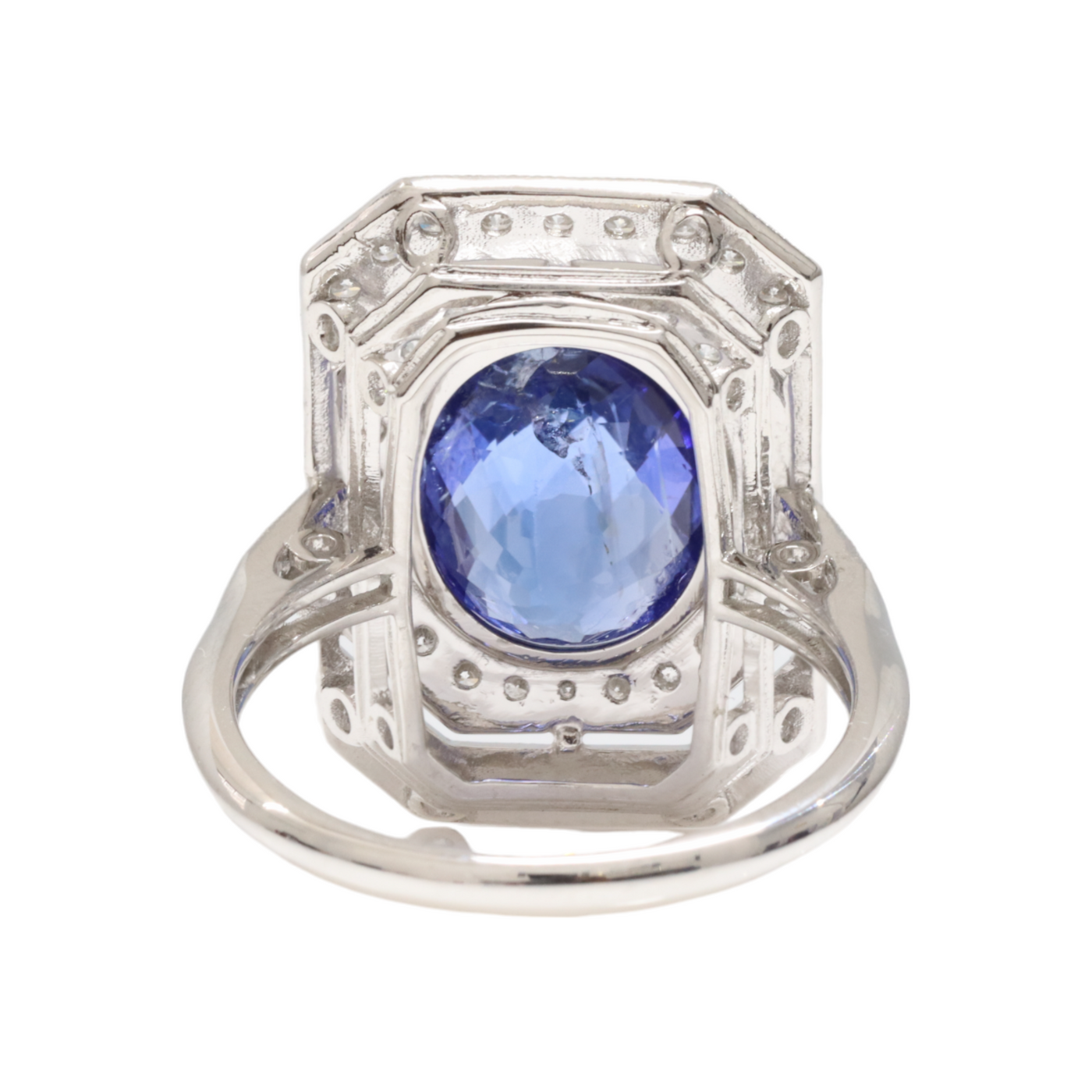 Tanzanite and Diamond In platinum