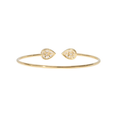 18ct Yellow Gold Diamond Bangle