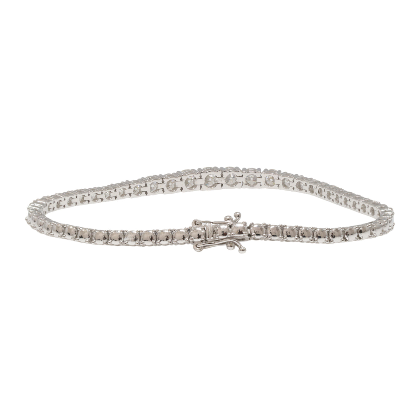 Graduating natural diamond tennis bracelet in 18ct WG