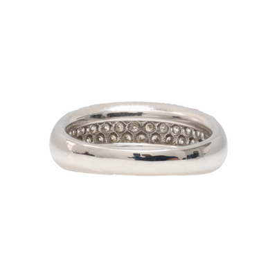18ct White Gold Diamond Dome Ring