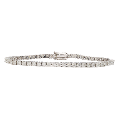 6.01ct WG Diamond tennis bracelet in 18ct