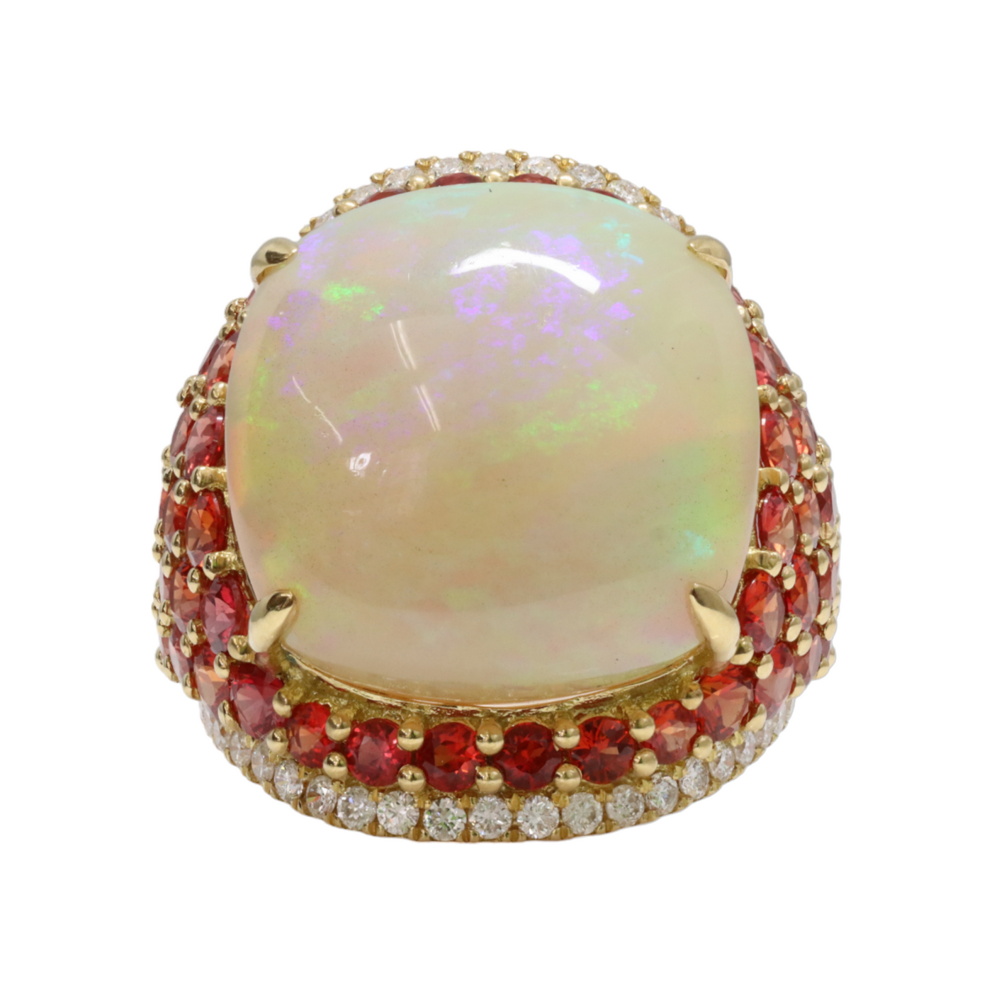 Opals, Sapphire , Diamonds in 18ct Yellow Gold
