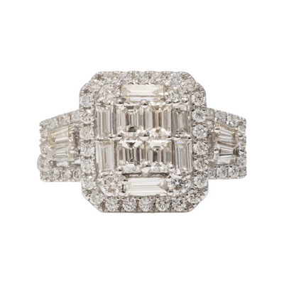 18ct White Gold Diamond Dress Ring