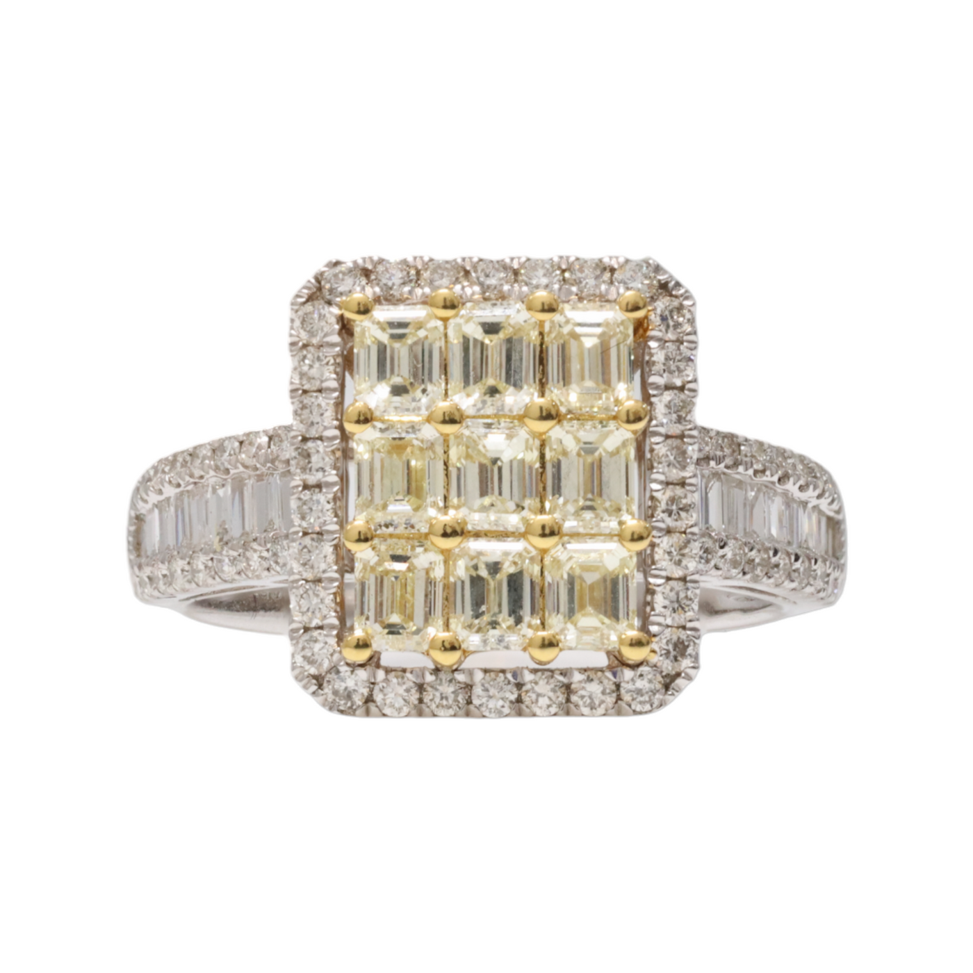 18ct White and Yellow Gold Diamond Ring