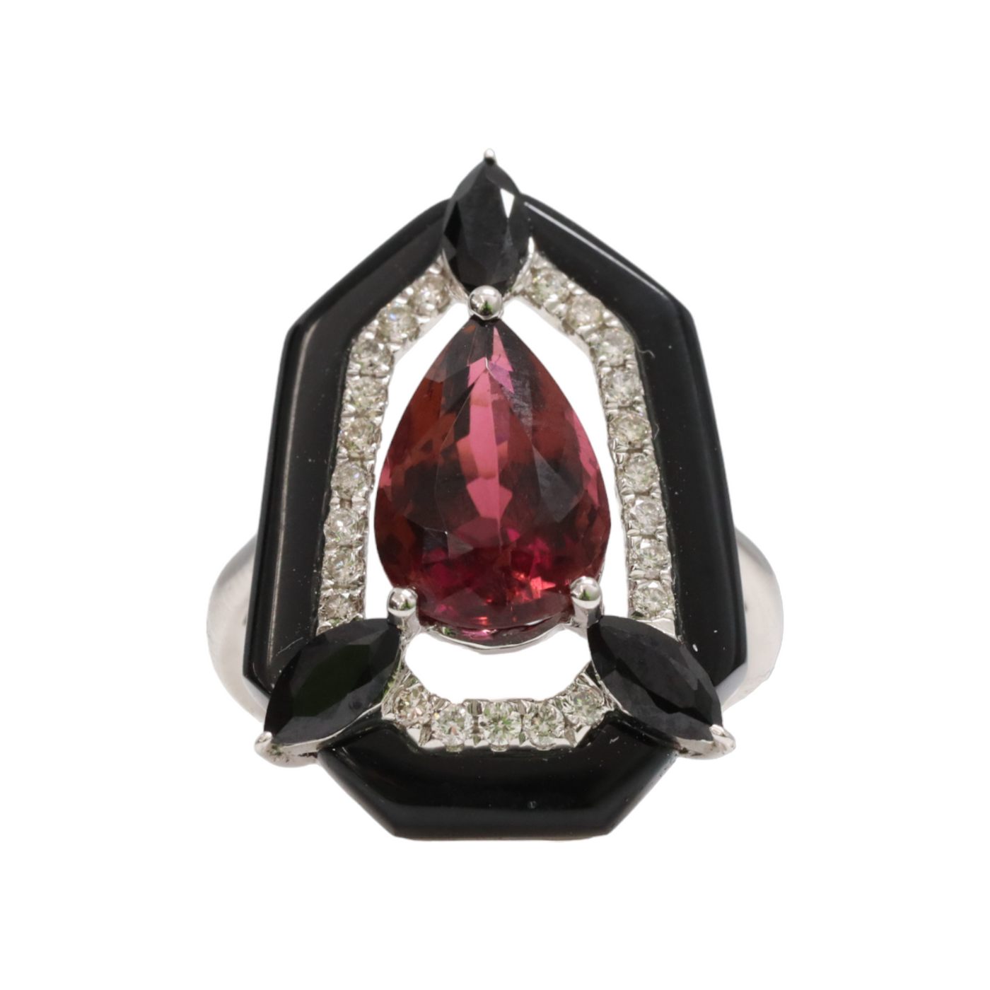 Tourmaline, Spinel and Diamonds in 18ct White Gold