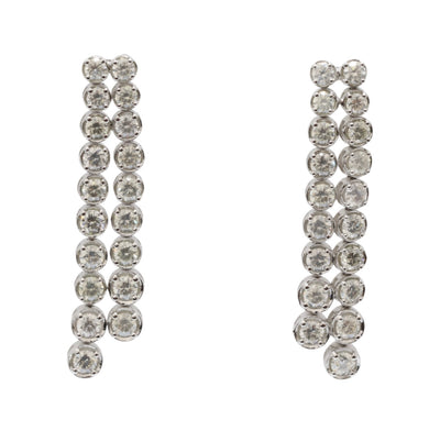 18ct White Gold Diamond Drop Earrings