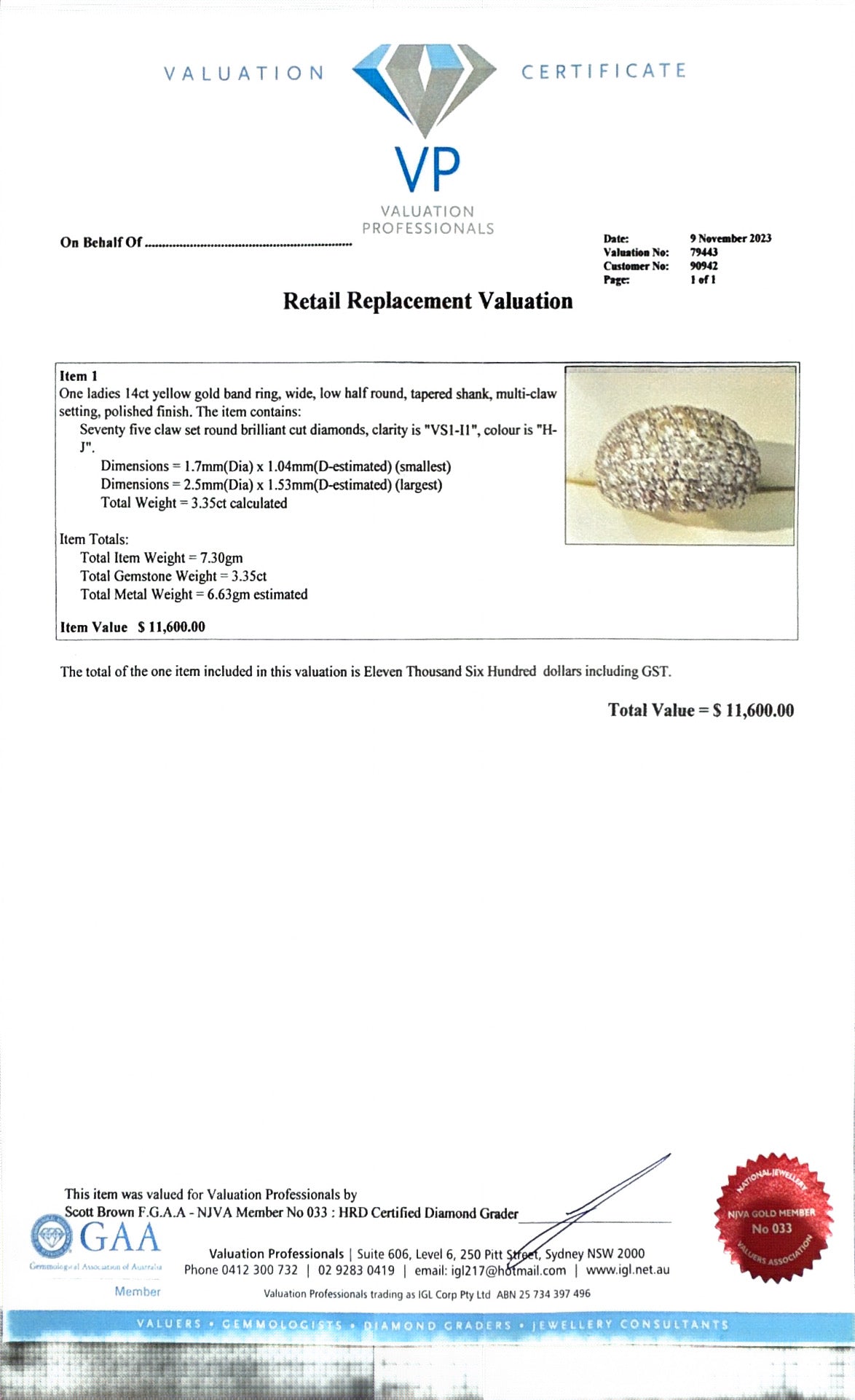 14ct YG Diamond Dome Ring