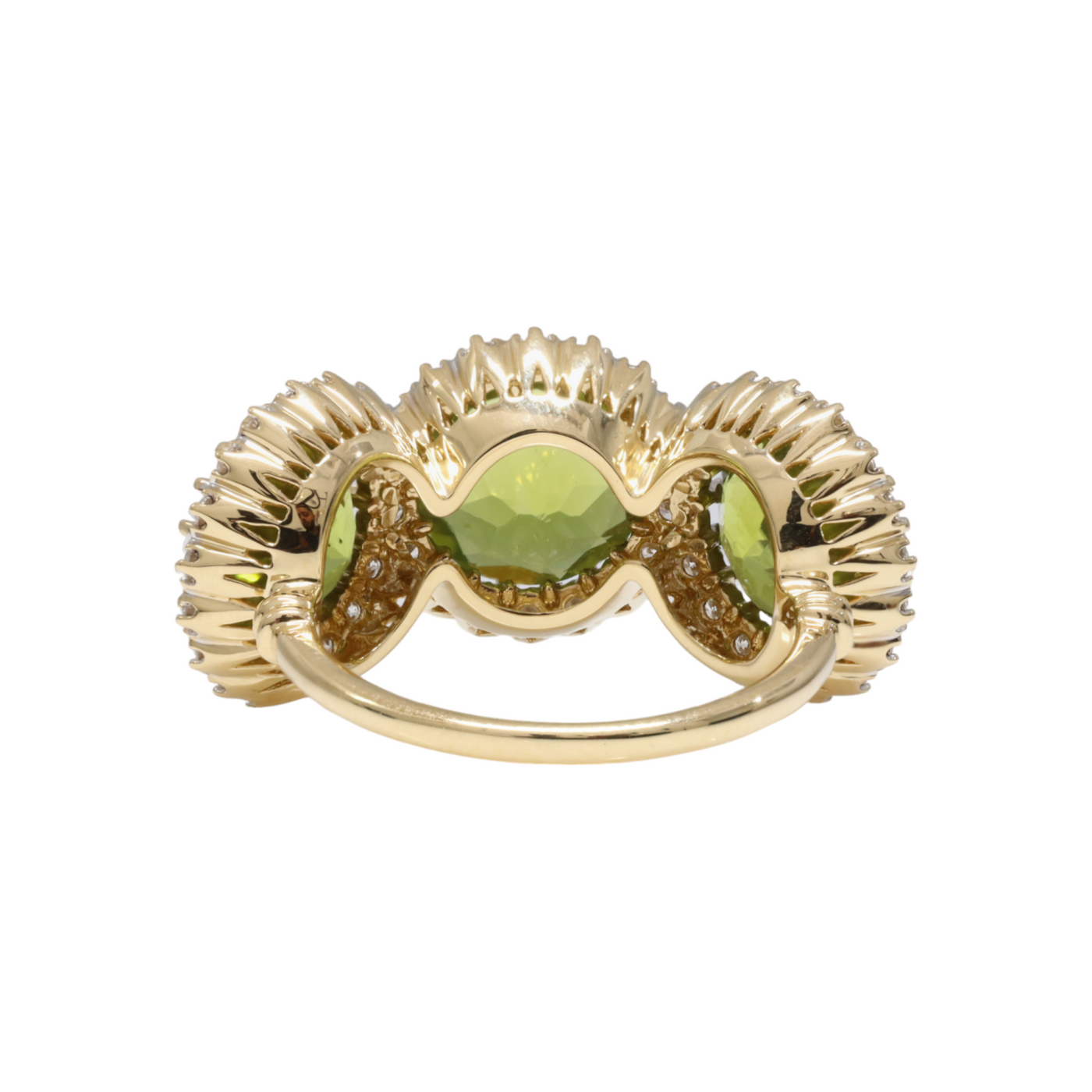 18ct Yellow Gold Trilogy Peridot Ring