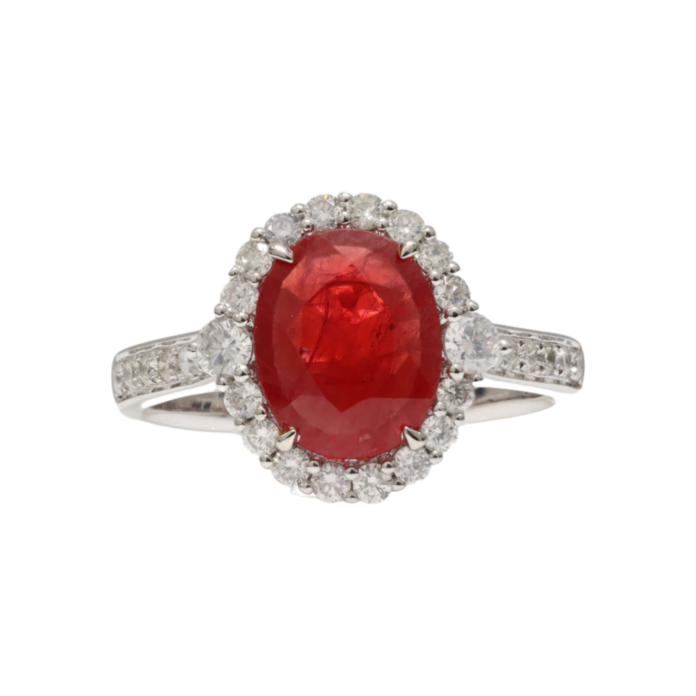 Ruby and Diamond Ring in platinum