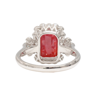 Platinum Ruby and Diamond Ring