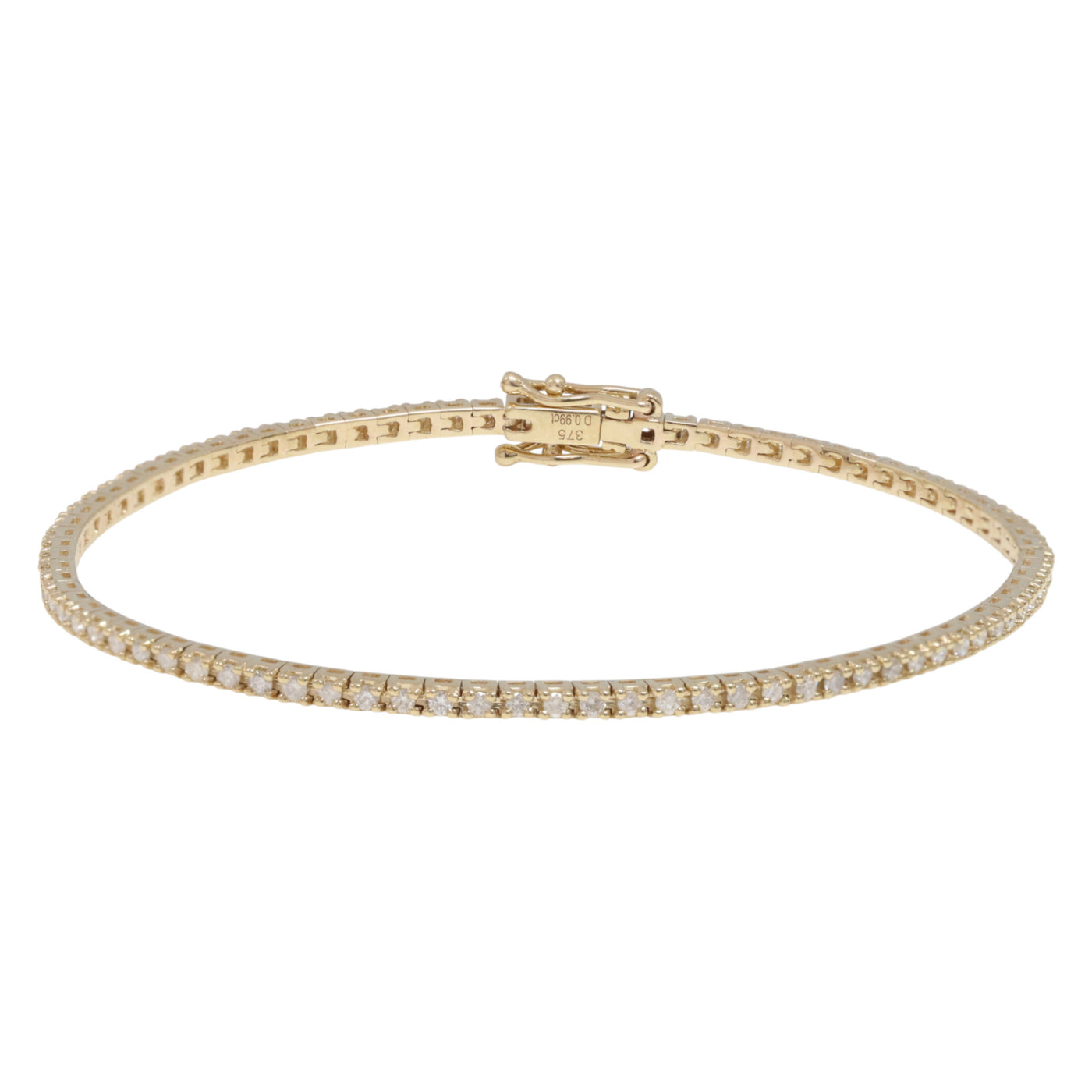 0.99ct Natural Diamond Bracelet in 9k Yellow Gold