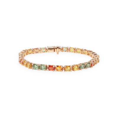 18ct Rose Sapphire and Diamond Bracelet