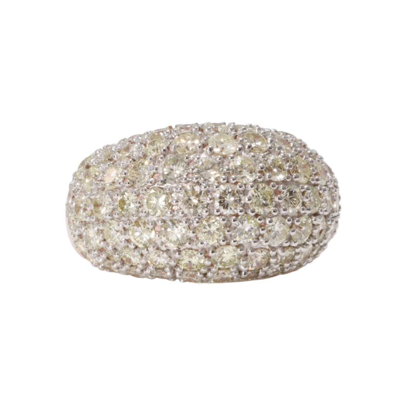 14ct RG Diamond Dome Ring
