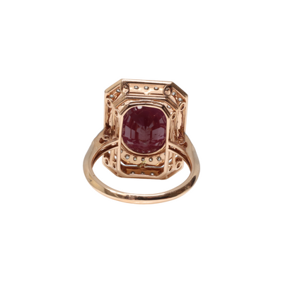 14ct Rose Gold Ruby and Diamond ring