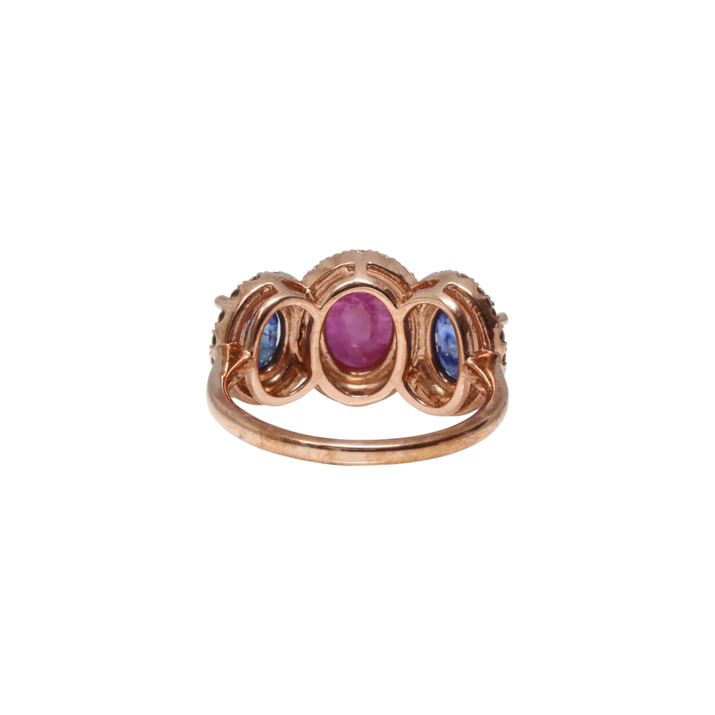 10ct Sapphire, Ruby and Diamond ring