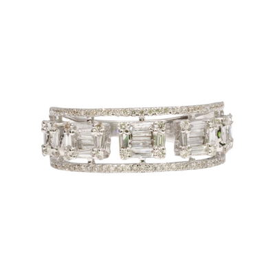 18ct White Gold Diamond Dress Ring
