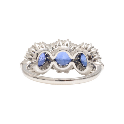 Platinum Trilogy Sapphire and Diamond Ring