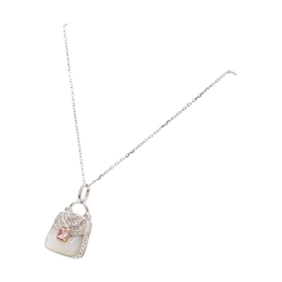 Pink Diamond , Mother of Pearl, White Diamonds in 18ct Gold