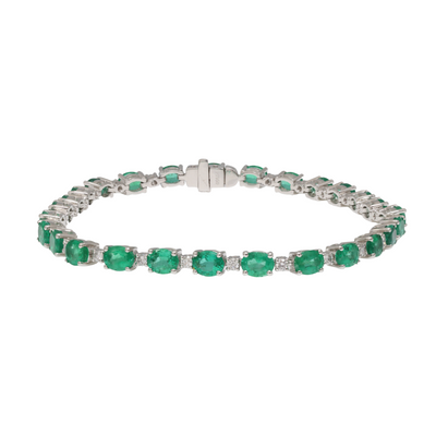 Plaitnum Colombian Emerald and Diamond Bracelet