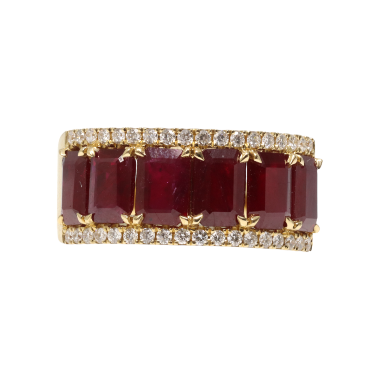 18ct Yellow Gold Ruby and Diamond Ring