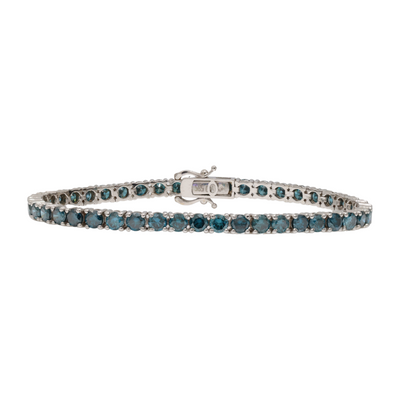 9.88ct Blue Diamond tennis bracelet in 18ct