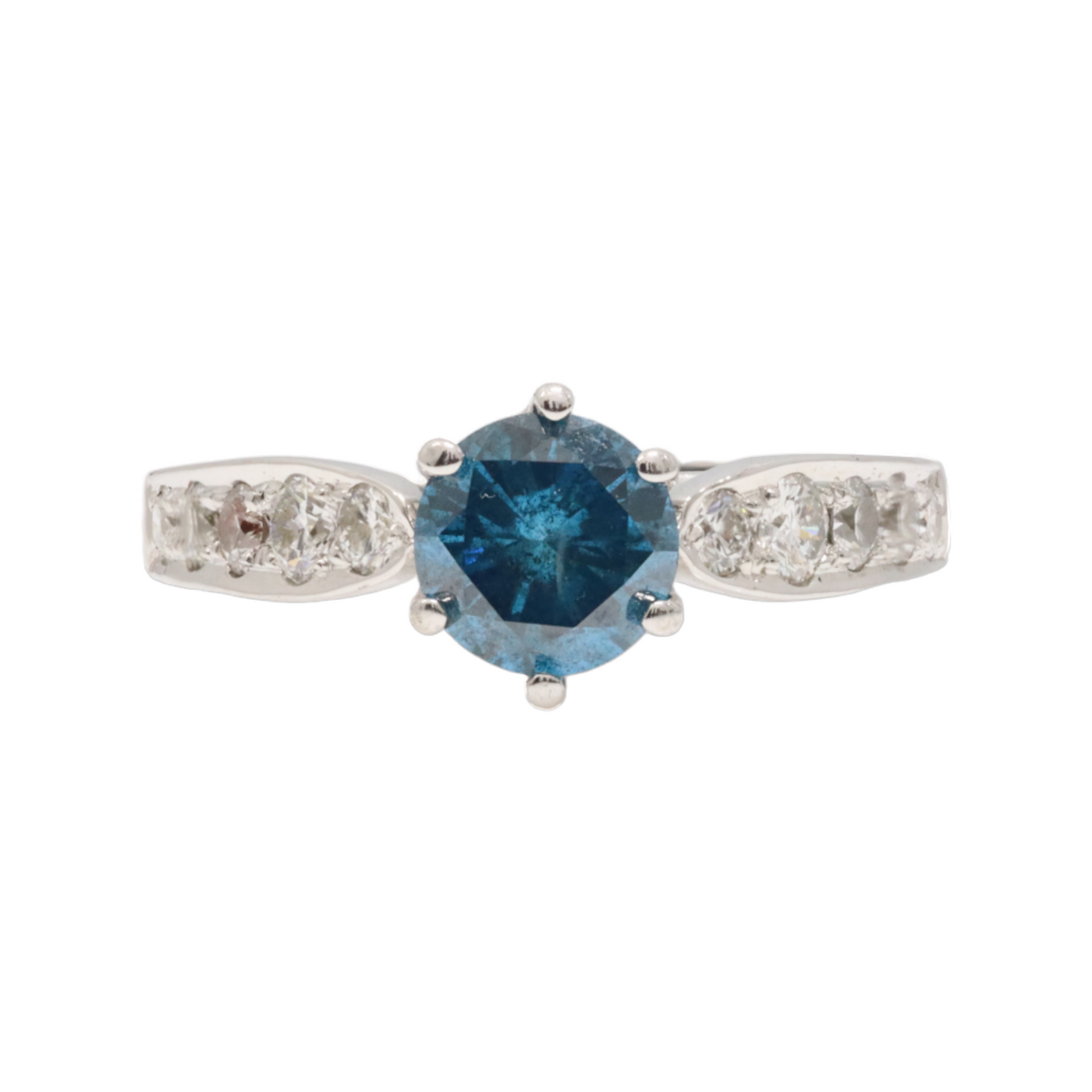 Blue Diamond Engagement Ring