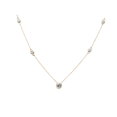 18ct Yellow Gold Diamond Pendant and Necklace