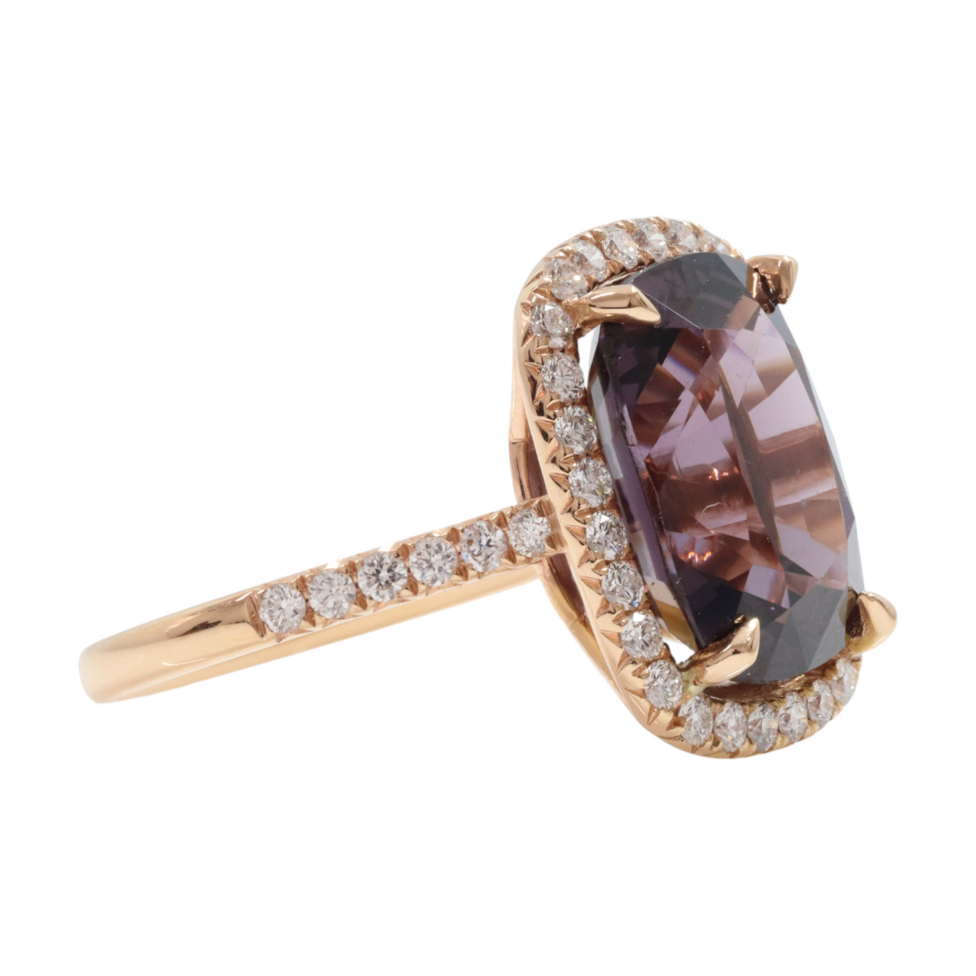 Burma (NO HEAT) Spinel and Diamond Ring