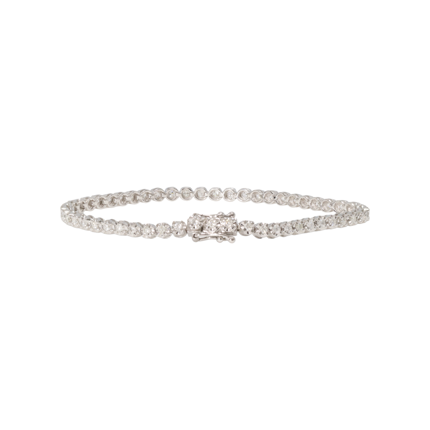 18ct White Gold Diamond Tennis bracelet
