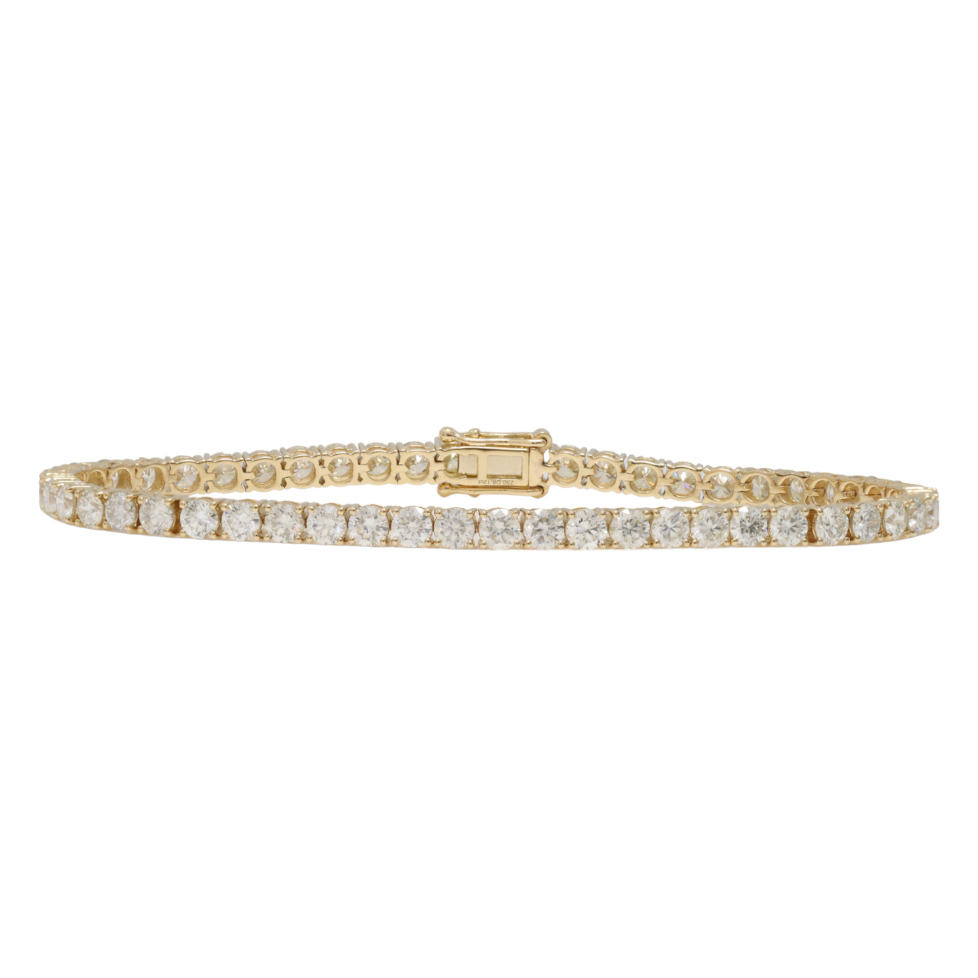 8.12ct YG Diamond tennis bracelet in 18ct