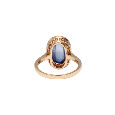 18ct rose gold Ceylon Sapphire and Diamond Ring