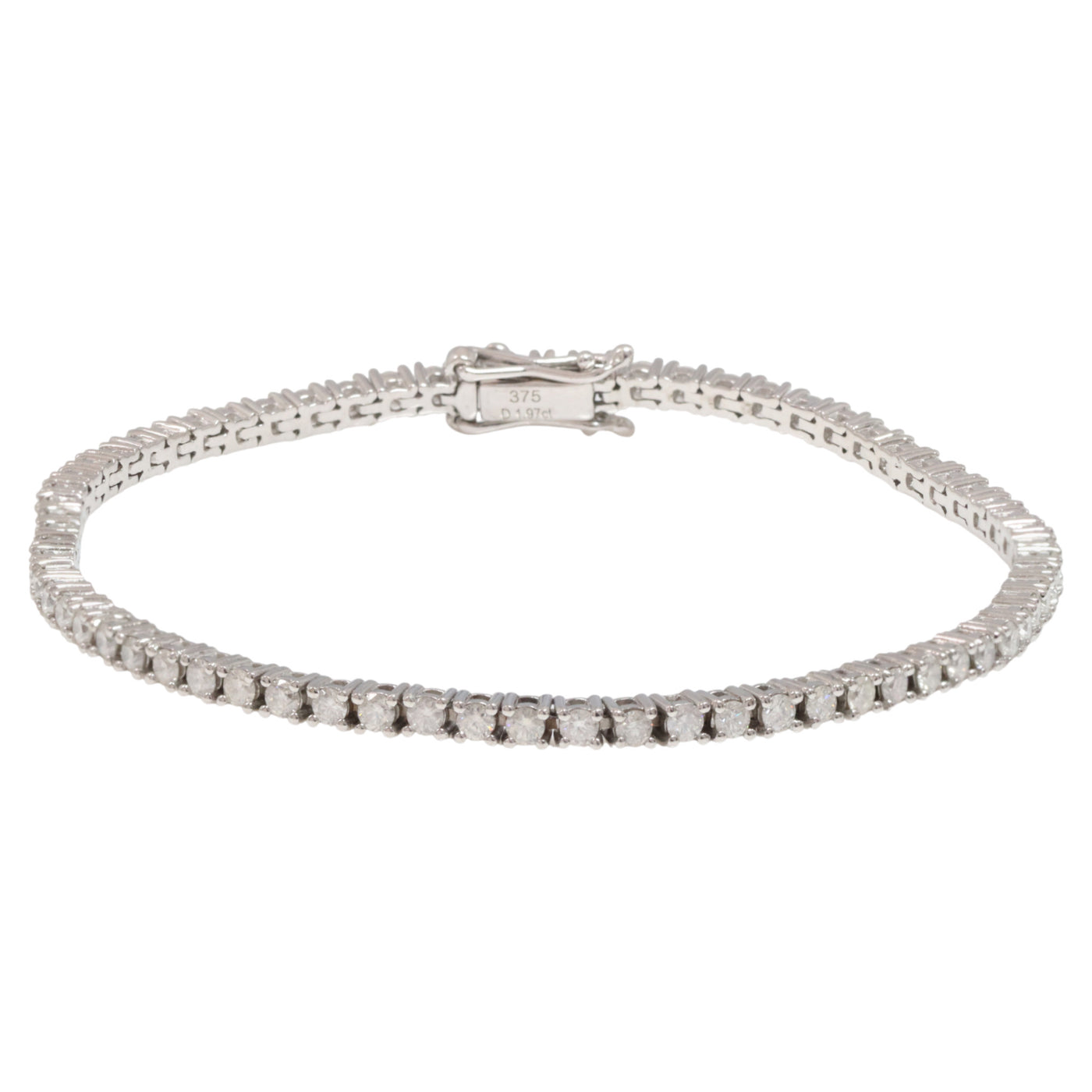 1.95ct Natural Diamond Bracelet in 9k White Gold