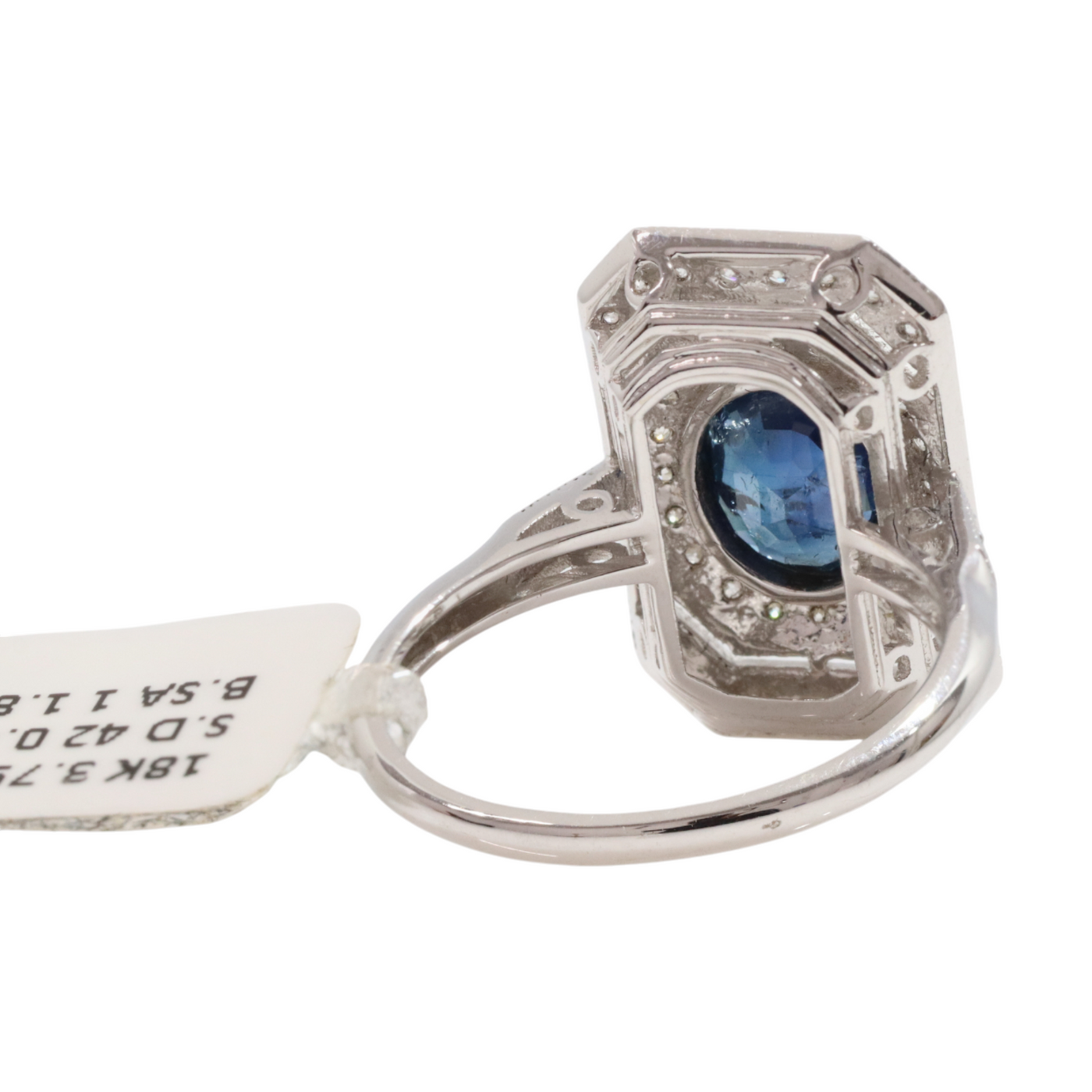 18ct White Gold Sapphire and Diamond Ring