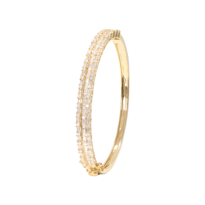 18ct Yellow Gold Diamond Bangle