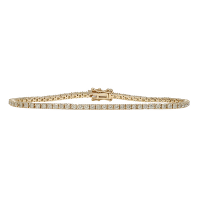 2.17ct YG Diamond tennis bracelet in 14ct