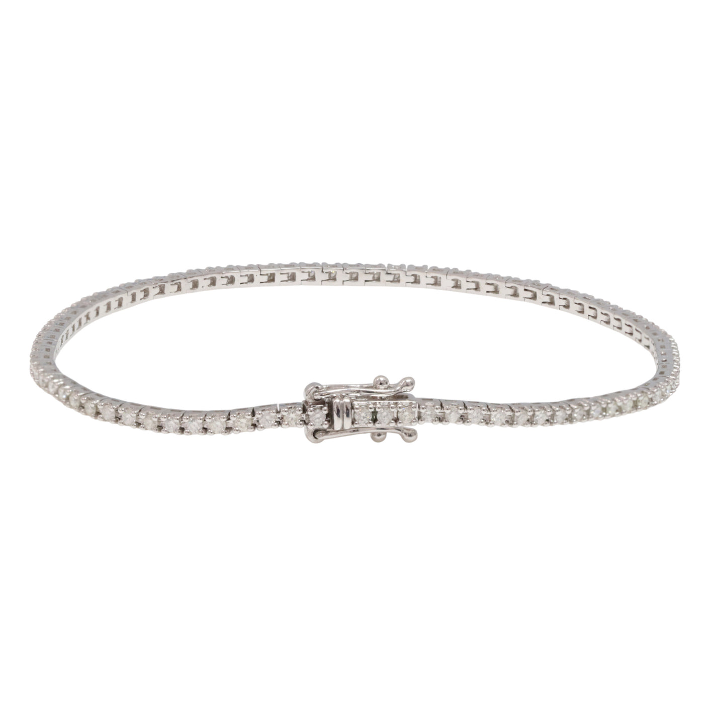1.01ct Natural Diamond Bracelet in 9k White Gold