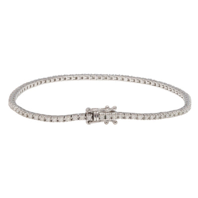 1.01ct Natural Diamond Bracelet in 9k White Gold