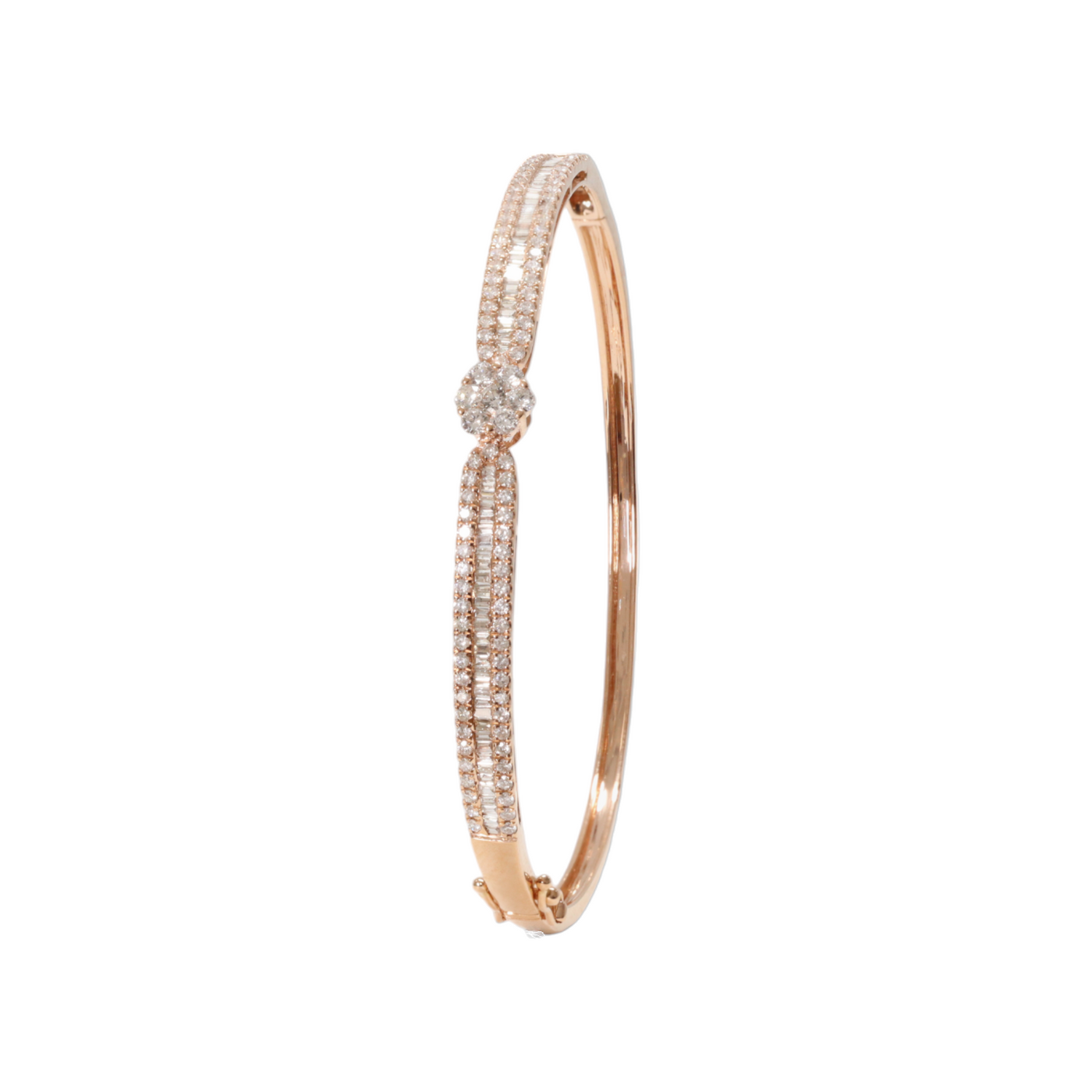 18ct Rose Gold Diamong Bangle