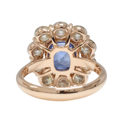 Ceylon Sapphire and Diamonds in 18ct Rose Gold