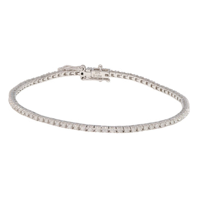 1.01ct Natural Diamond Bracelet in 9k White Gold