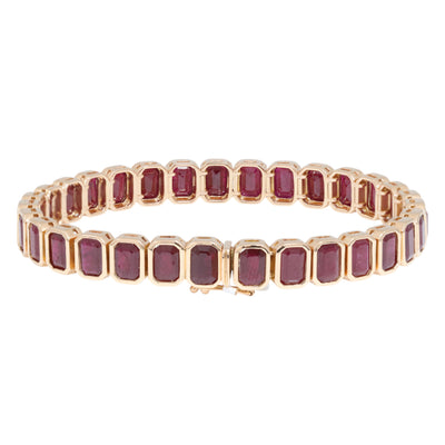 18ct Rose Gold Ruby Bracelet