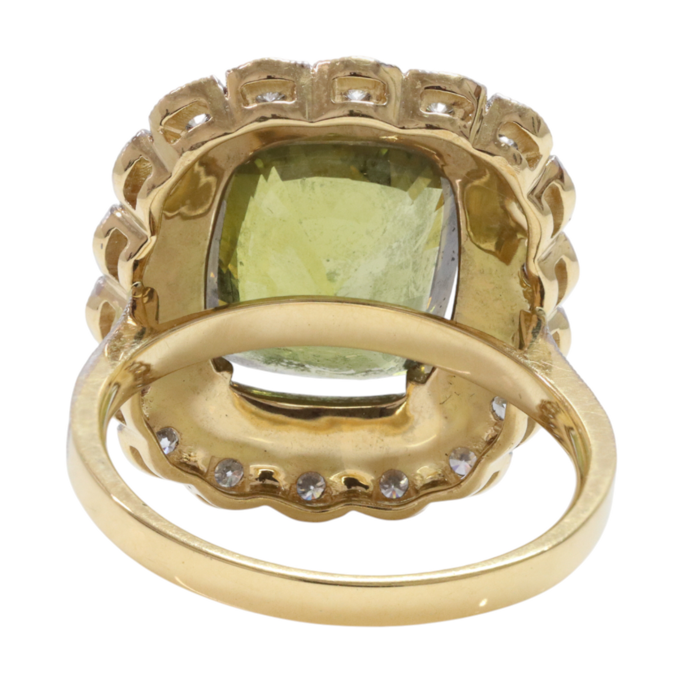 Chrysoberyl GIA certified , 18ct Yellow Gold and Diamond Ring