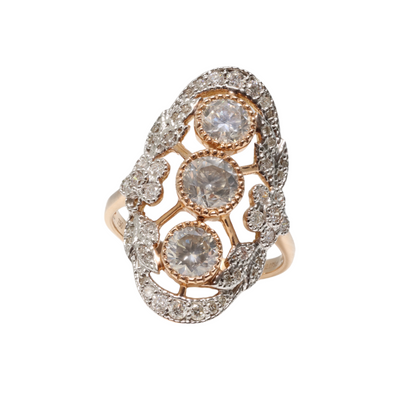 18ct Rose gold Diamond Dress Ring