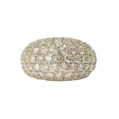 14ct YG Diamond Dome Ring