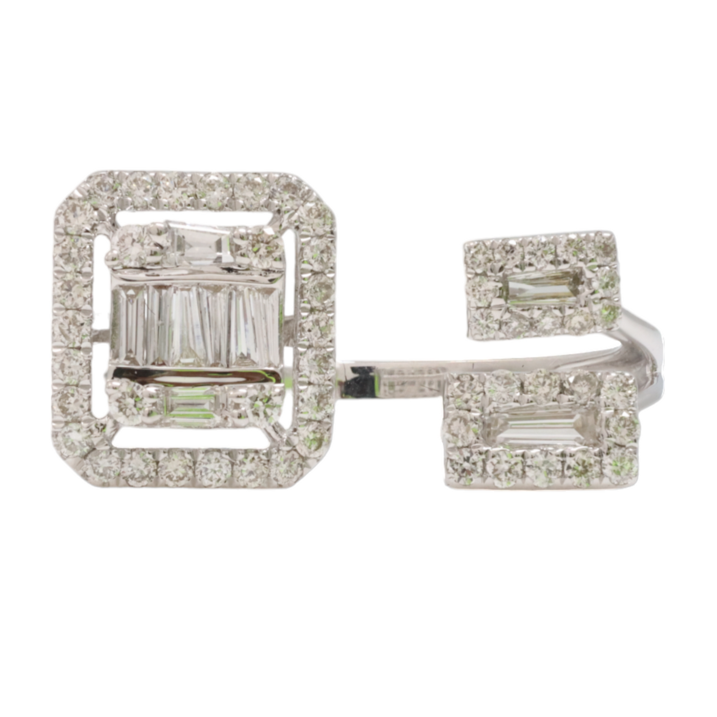 Open face Diamond Ring in 18ct WG