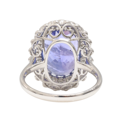 Platinum Tanzanite and Diamond Ring