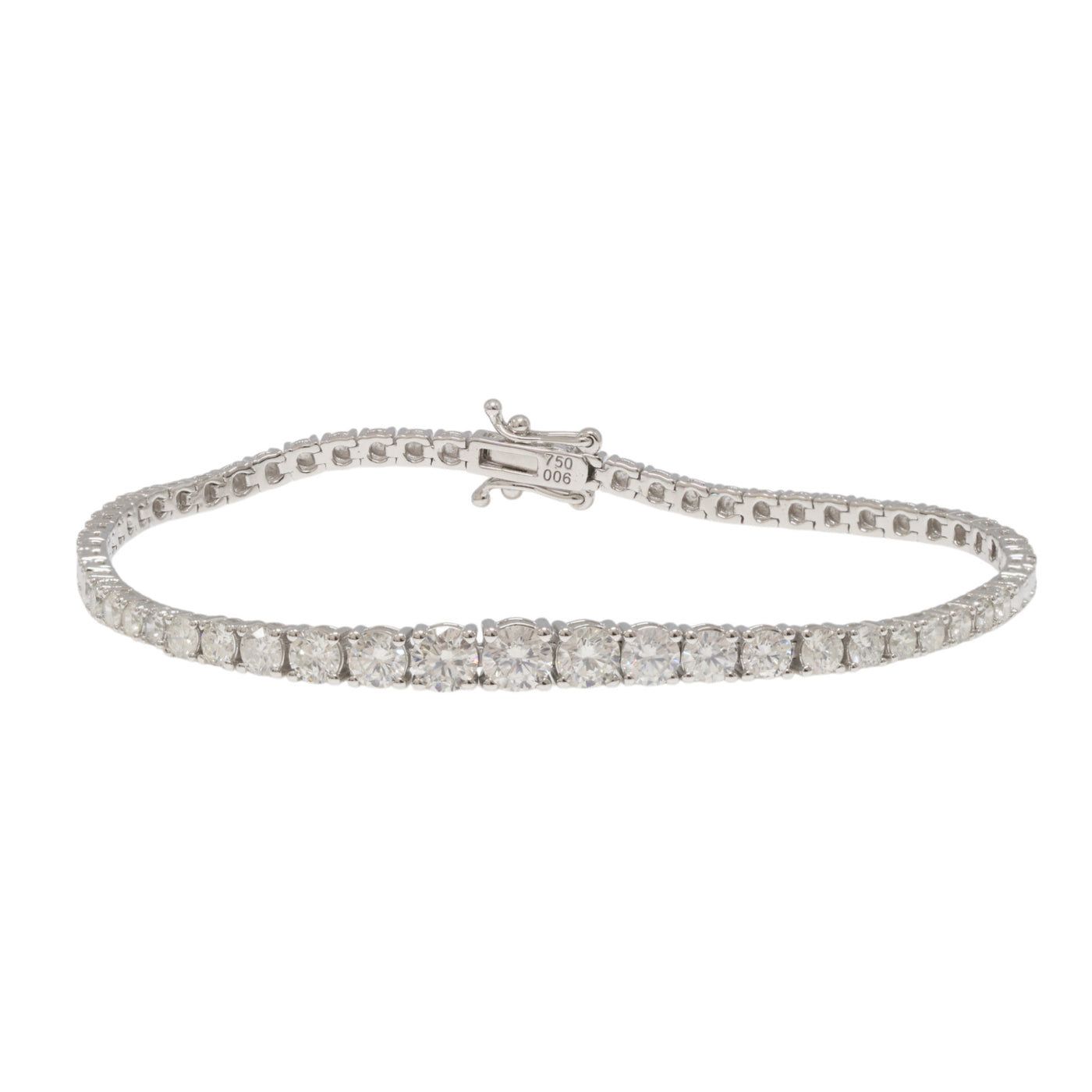18ct White Gold Natural Diamond Tennis bracelet