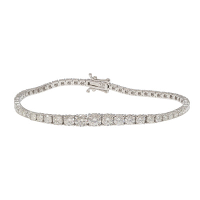 18ct White Gold Natural Diamond Tennis bracelet